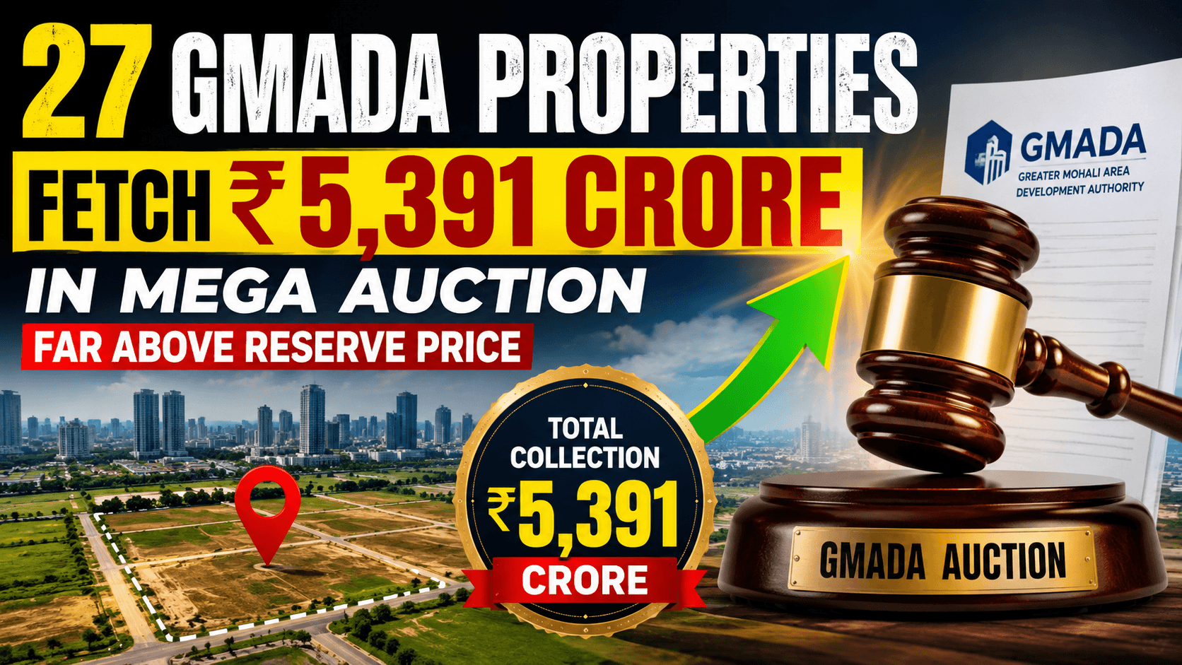 27 GMADA Properties Fetch ₹5,391 Crore in Mega Auction Far Above Reserve Price