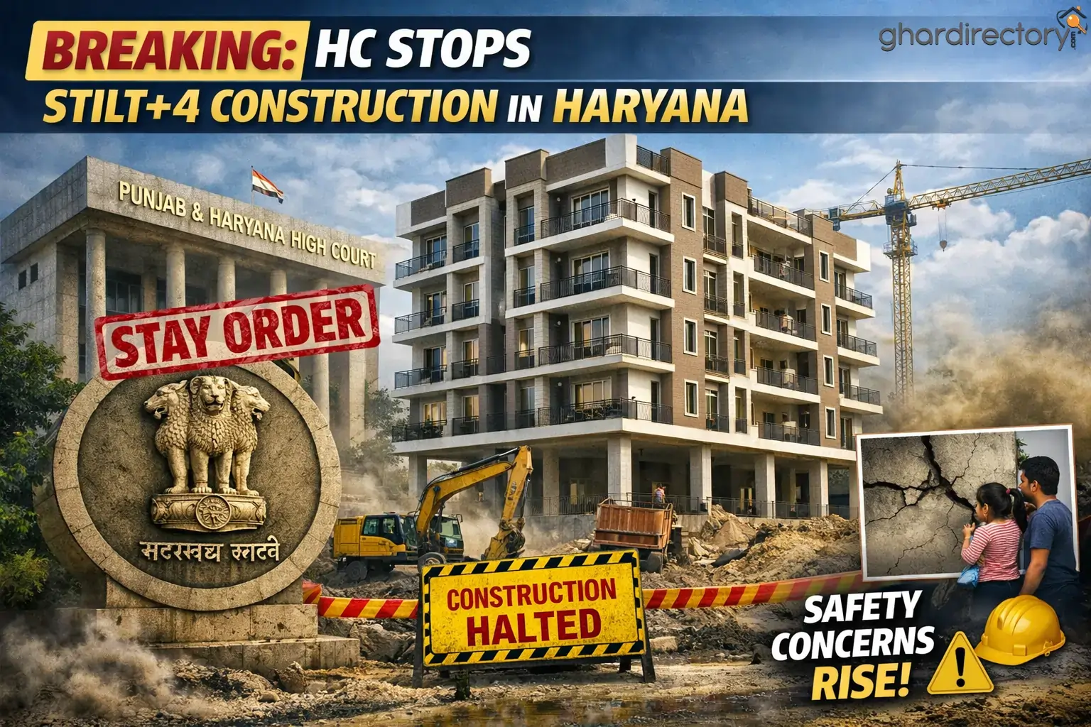 Breaking_ HC Stops Stilt+4 Construction in Haryana Safety Concerns Rise (1)