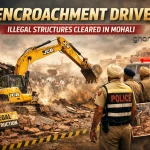 Encroachment Drive: Illegal Structures Cleared in Mohali