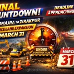 Final Countdown: Hallomajra to Zirakpur Service Lane Expansion by March 31