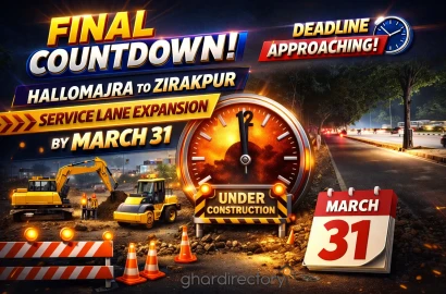 Final Countdown: Hallomajra to Zirakpur Service Lane Expansion by March 31