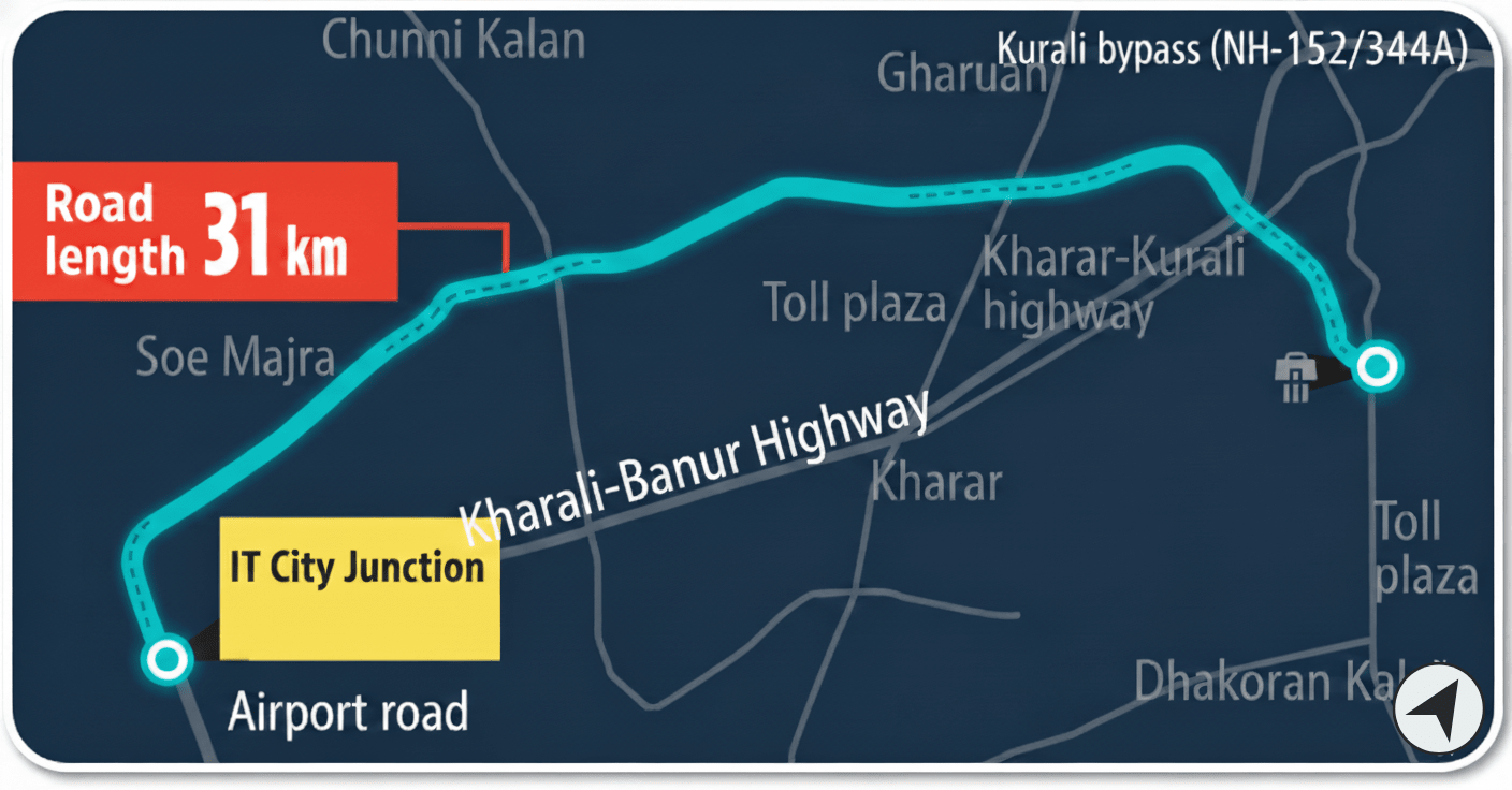 Get Ready! Mohali-Kurali 6-Lane Greenfield Corridor Opening This December7