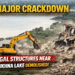 Major Crackdown: Illegal Structures Near Sukhna Lake Demolished