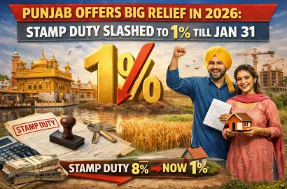 Punjab Offers Big Relief in 2026: Stamp Duty Slashed to 1% Till Jan 31