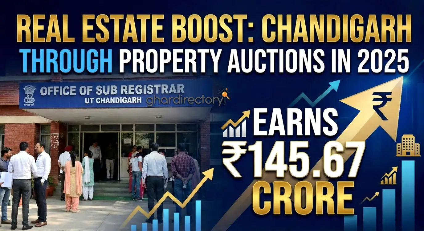 Real Estate Boost_ Chandigarh Earns ₹145.67 Crore Through Property Auctions in 2025 (1)