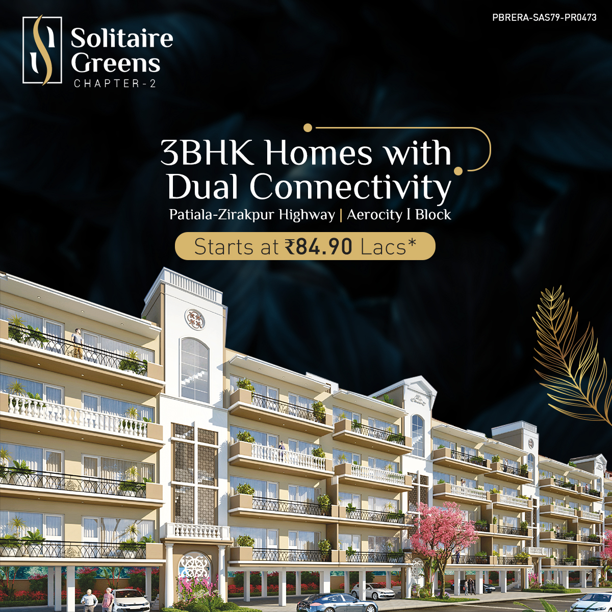 Experience Grandeur: Solitaire Greens' 3 BHK Stilt + 4 Residences with Lift!