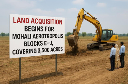 Land Acquisition Begins for Mohali Aerotropolis Blocks E–J, Covering 3,500 Acres